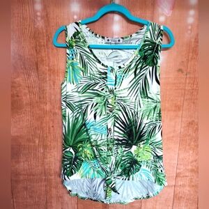 WILDE SIZE MEDIUM TROPICAL PRINT SUMMER TOP